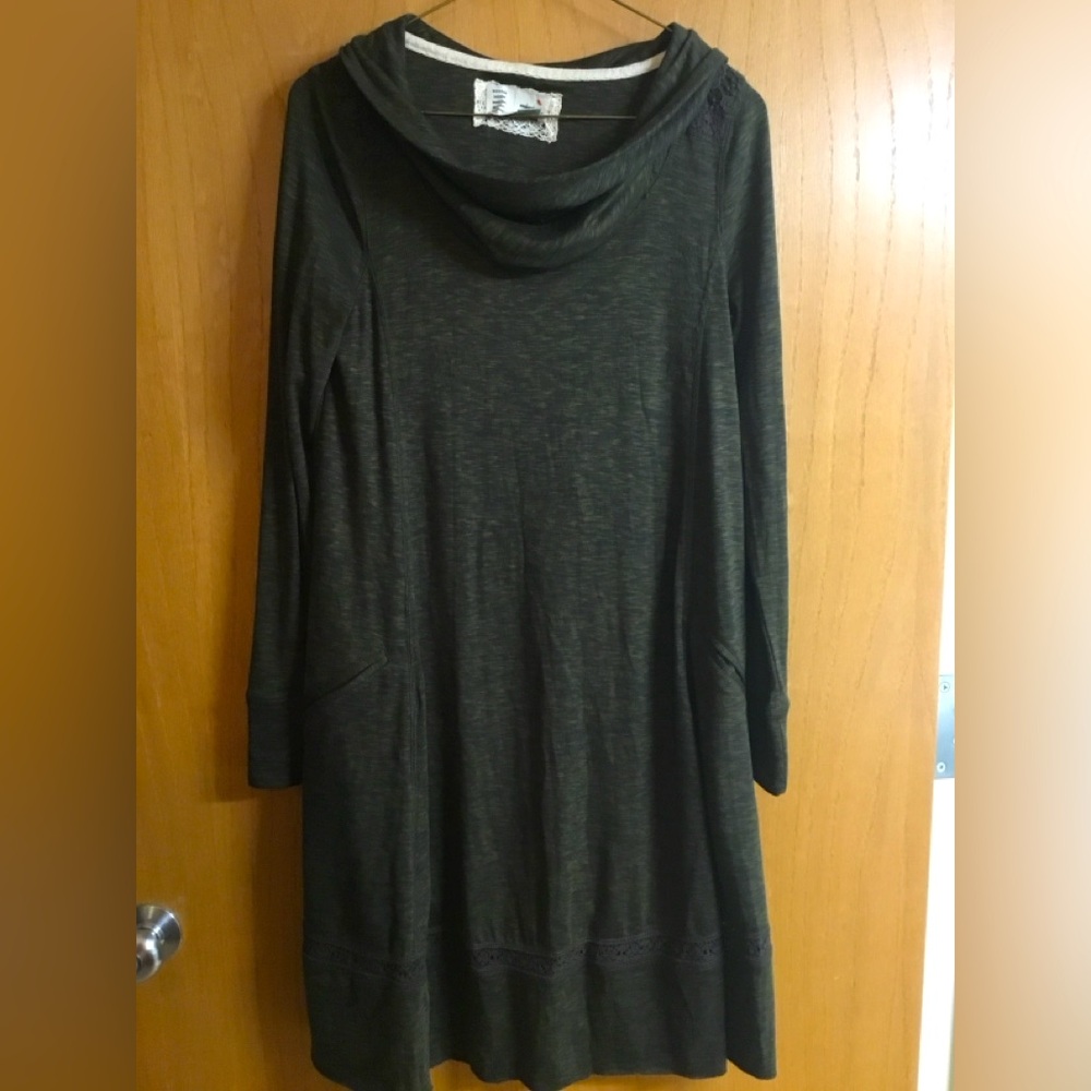 Anthropologie Saturday Sunday Tunic Dress, Dark Olive Green, Size S